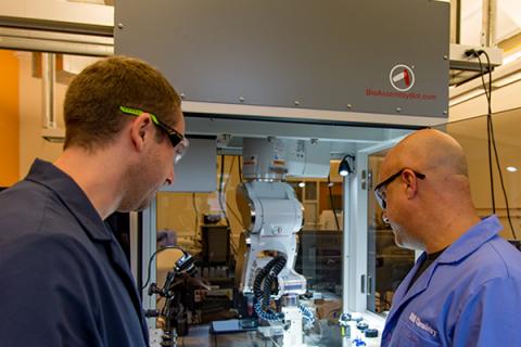 Dr. John Tsavalas with grad student Steve Frick